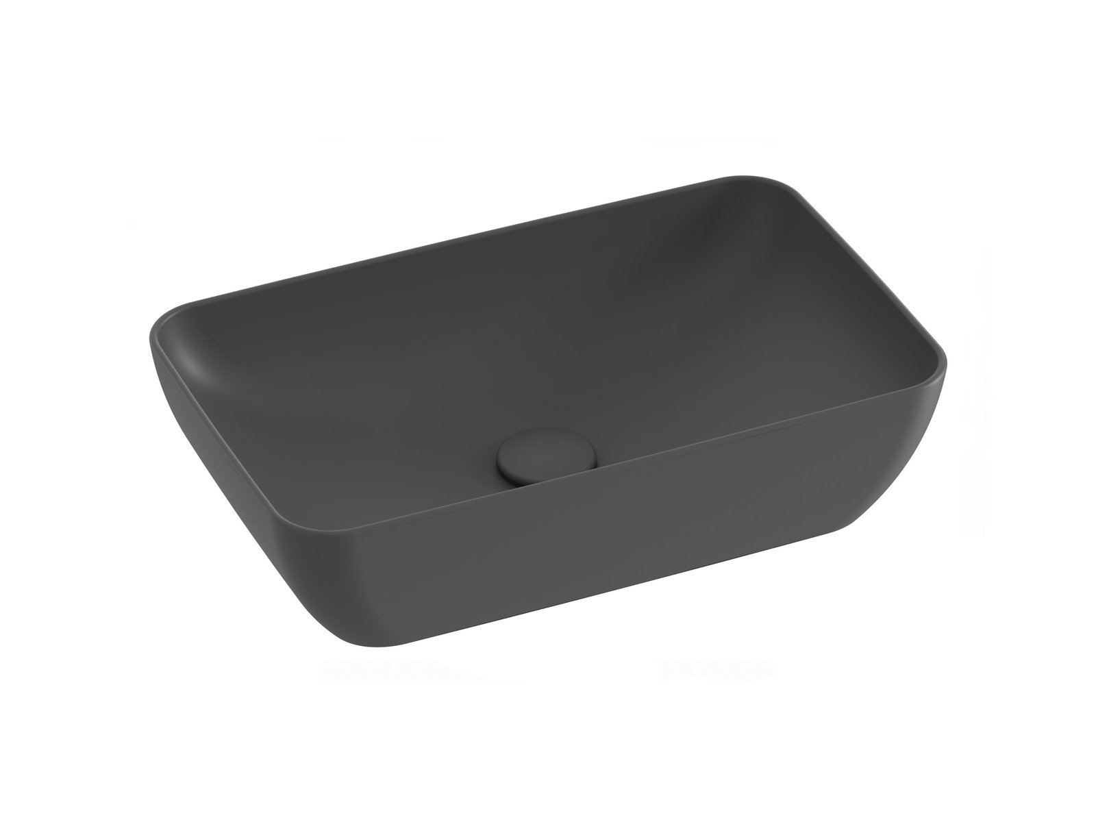 Ravak Uni Slim mosdótál 50x31 cm négyszögletes mosdótálak antracit XJX03150001