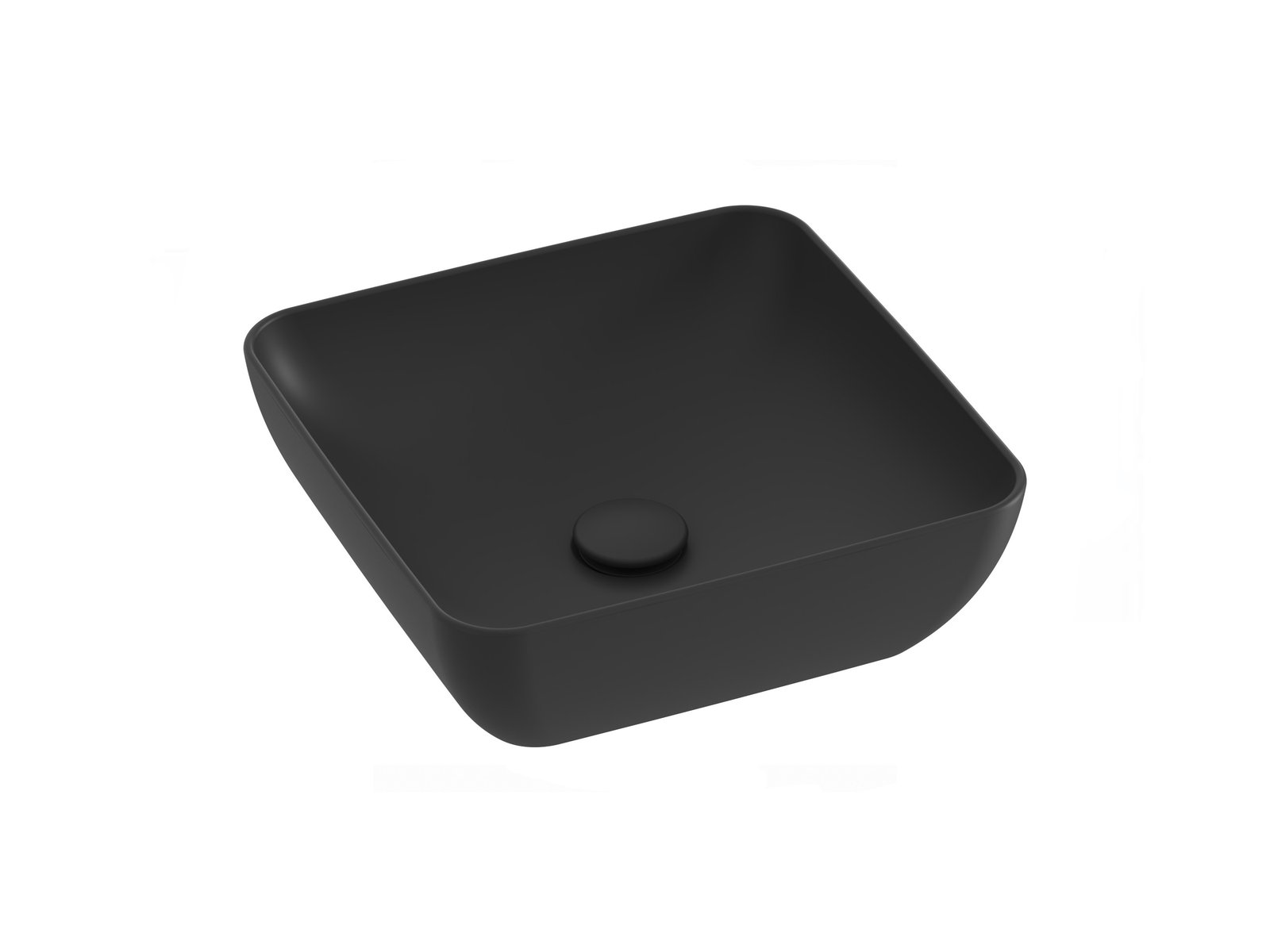 Ravak Uni Slim mosdótál 38x38 cm négyzet mosdótálak fekete XJX0D138000