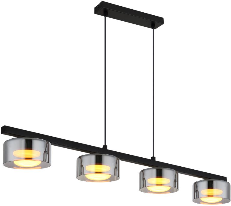 Globo Lighting Higgins függőlámpa 4x6 W fekete-füst színű 16055-4HS