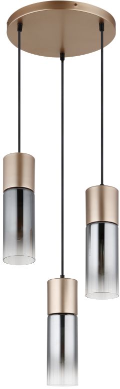 Globo Lighting Annika függőlámpa 3x25 W füst színű -arany 21000-3HCA