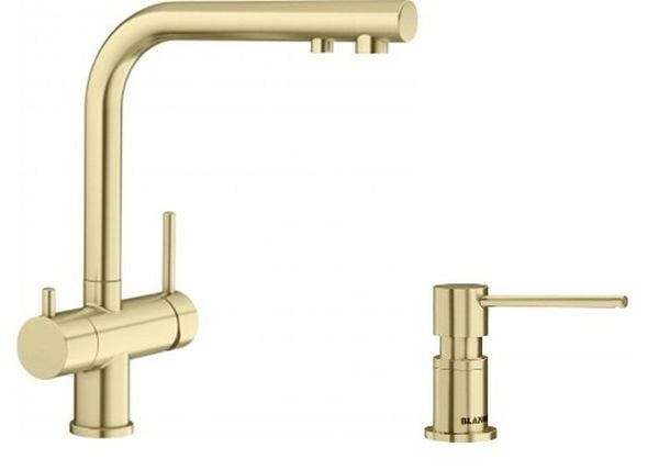 Készlet konyhai csaptelep Blanco Fontas II 526692, folyadékadagoló Blanco Lato 526699