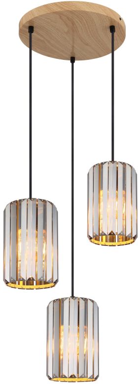Globo Lighting Run függőlámpa 3x60 W füst színű 30229346