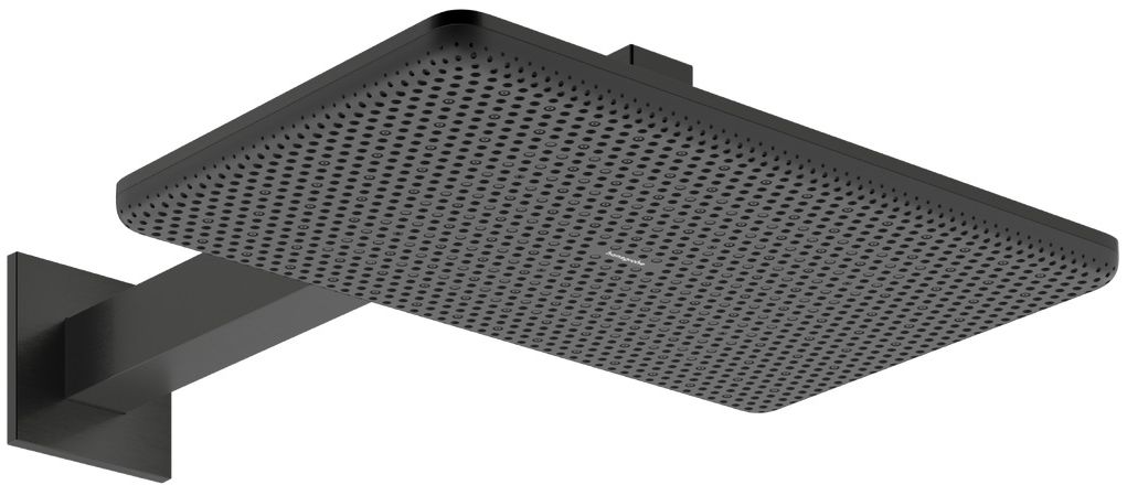 Hansgrohe Raindance Alive Q fejzuhany karral 34.3x21.4 cm négyszögletes fekete 24551340