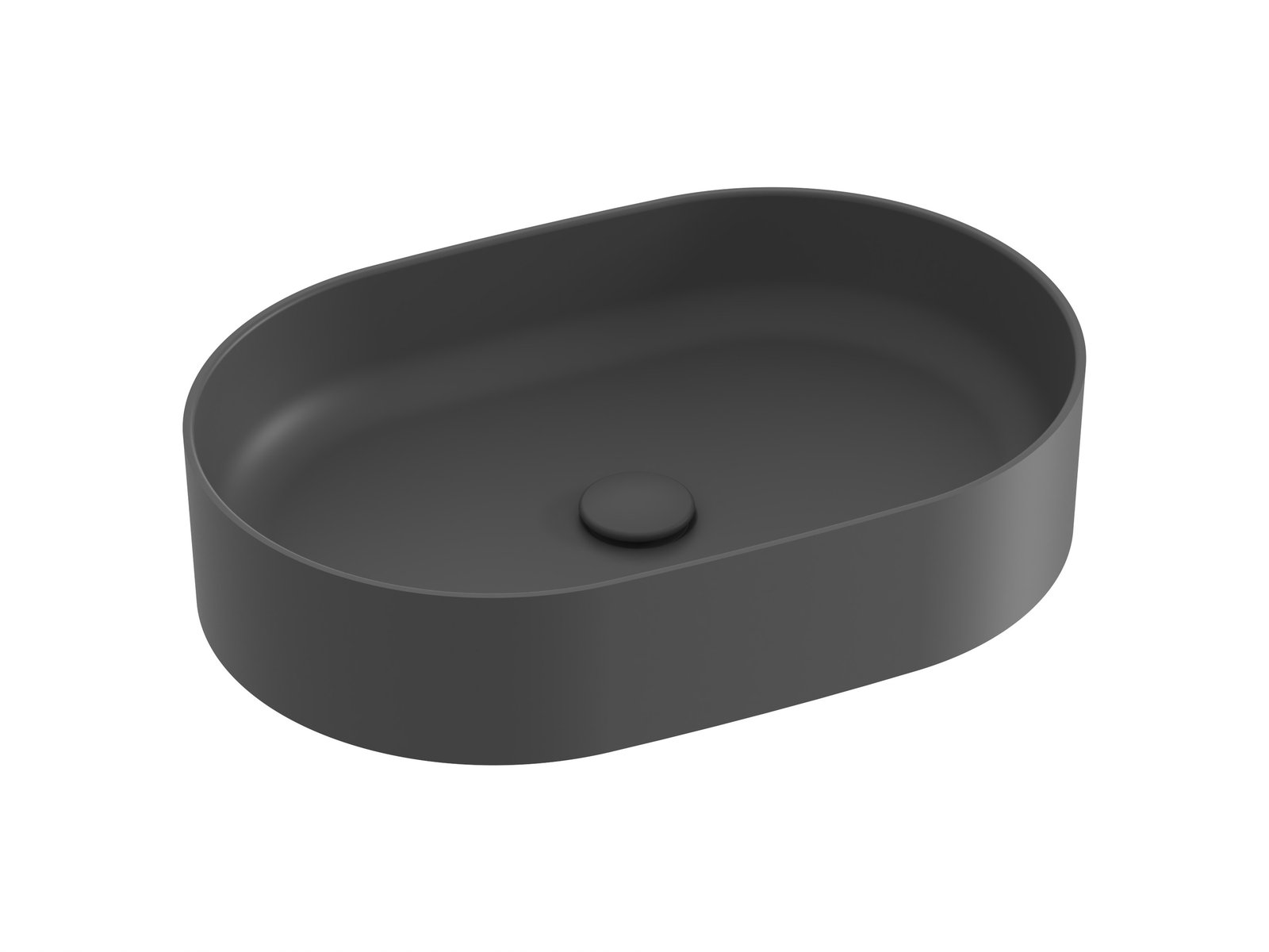 Ravak Ceramic mosdótál 55x37 cm ovális mosdótálak antracit XJX03155000