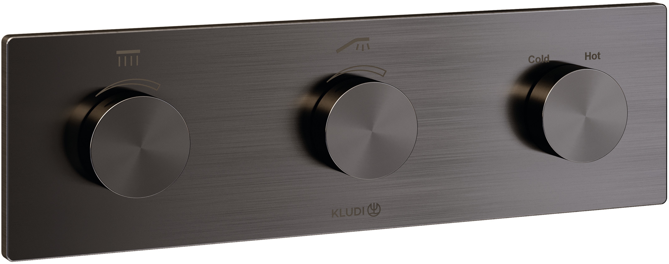 Kludi Pushtronic kád és zuhany csaptelep süllyesztett z termosztáttal fekete 38300N2-00