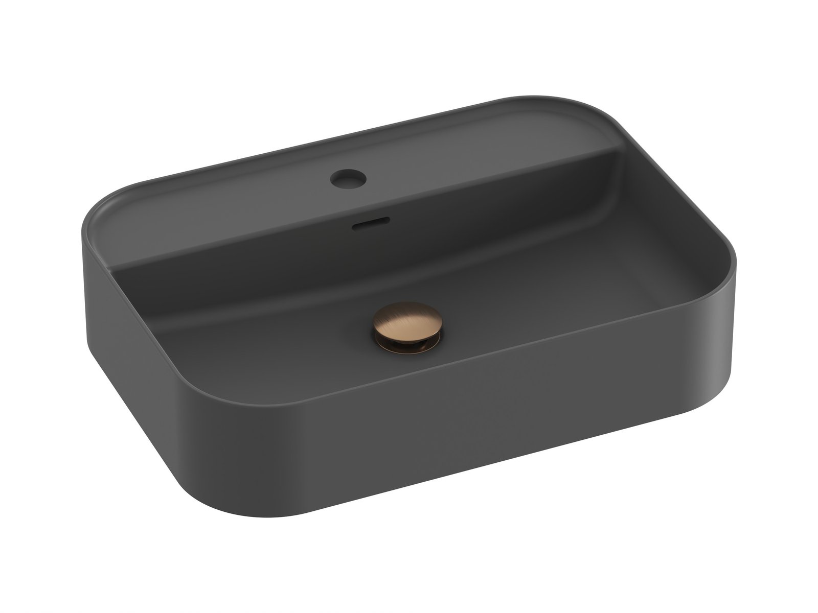 Ravak Ceramic mosdótál 55x40 cm négyszögletes mosdótálak antracit XJX03155004
