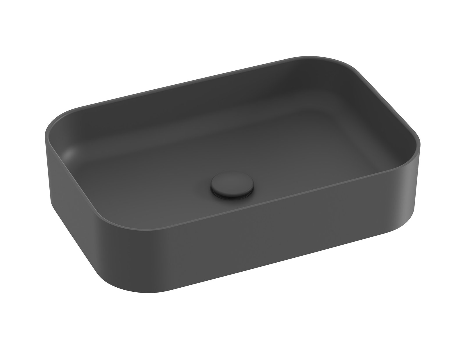 Ravak Ceramic mosdótál 55x37 cm négyszögletes mosdótálak antracit XJX03155003