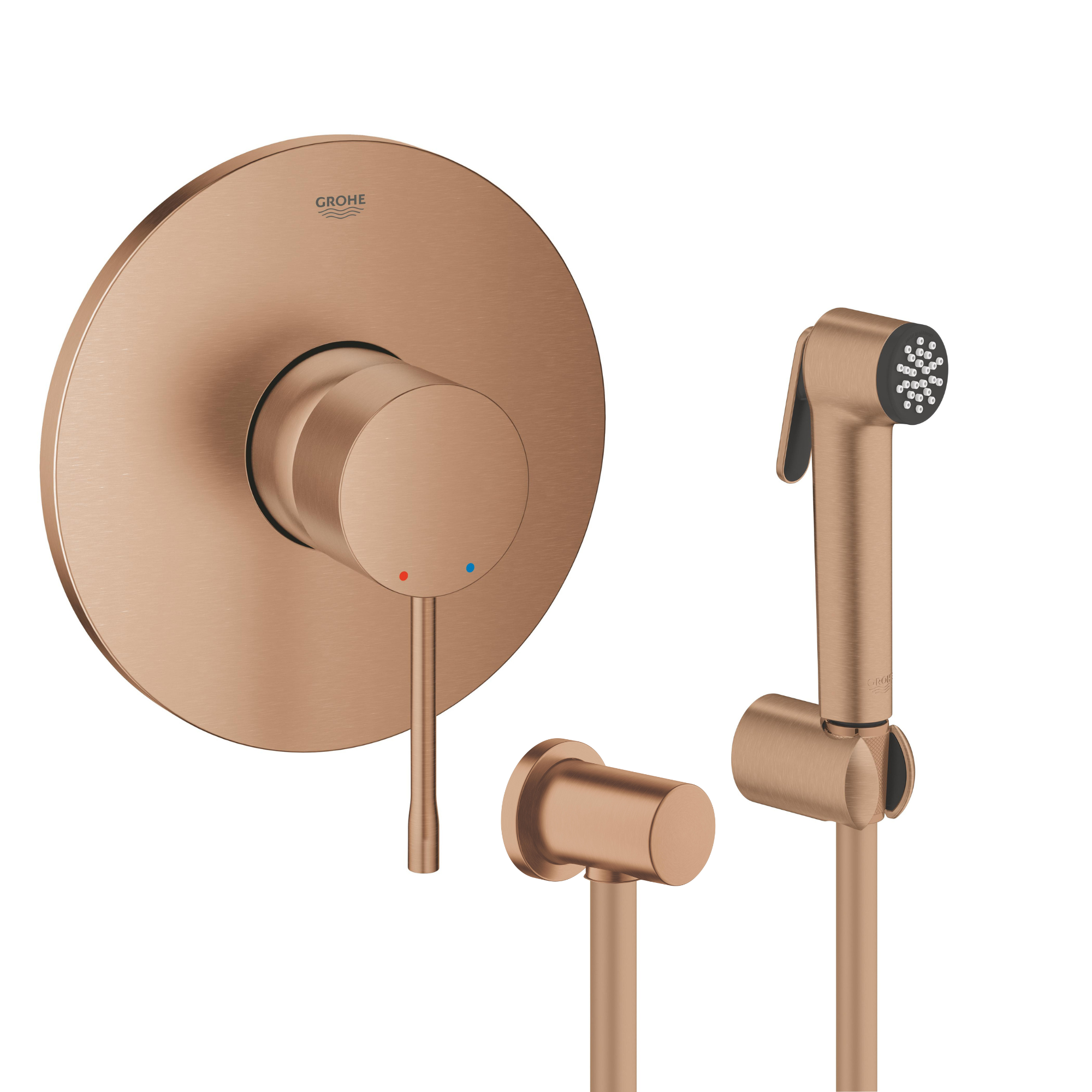 Készlet zuhanycsaptelep Grohe Essence 24057DL1, bidé zuhanykészlet Grohe Tempesta 27513DL1, 27057DL0