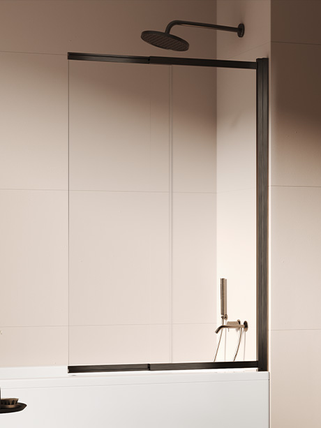 New Trendy Sensi zuhanyparaván 100 cm kétrészes csiszolt/átlátszó üveg P-0265