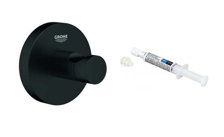 Készlet törölközőtartó Grohe Start 411732430, ragasztó Grohe QuickGlue 41127000