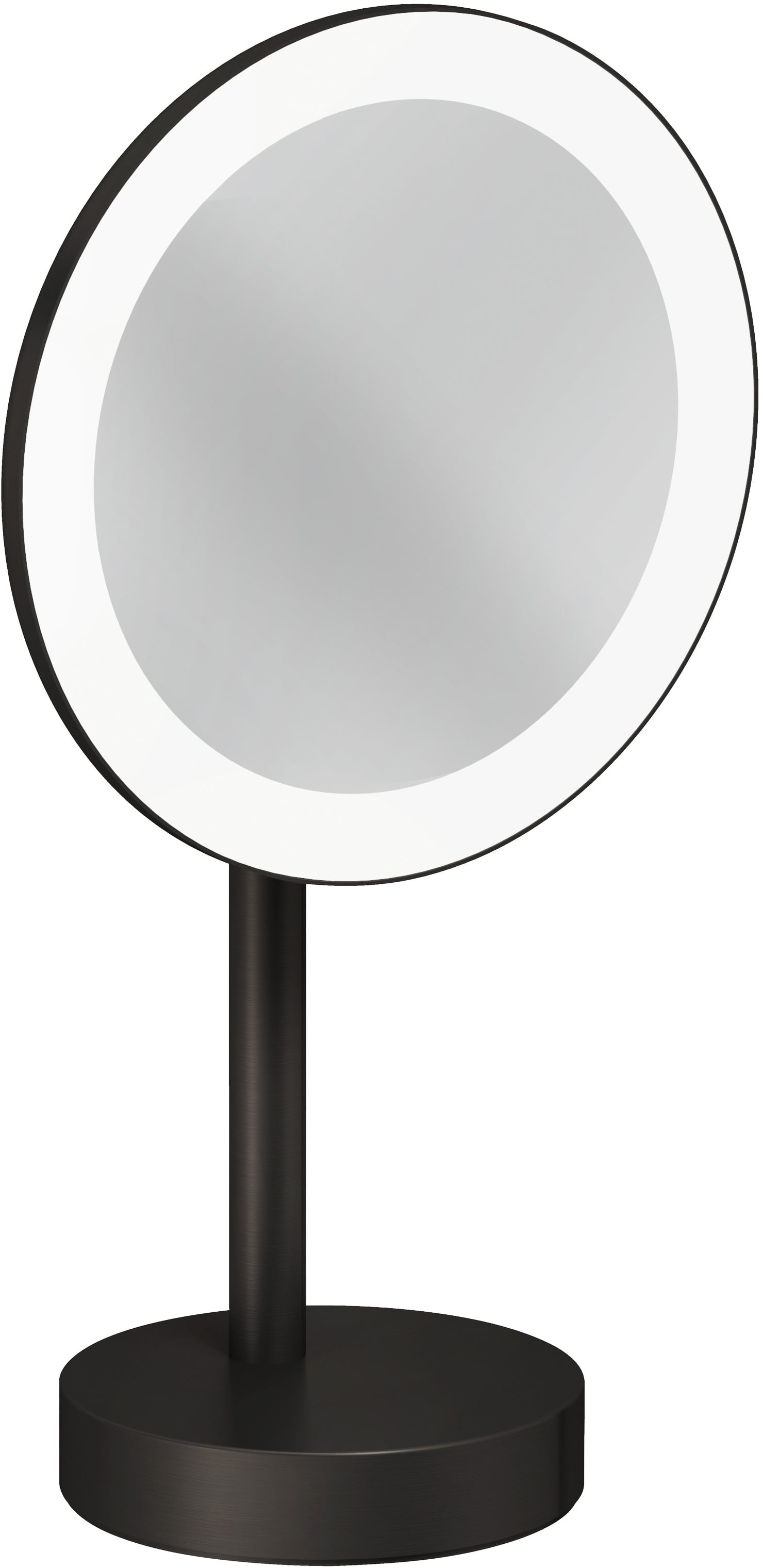 Kludi Vela R kozmetikai tükör 20.2x35.5 cm kerek világítással fekete 58995N2F