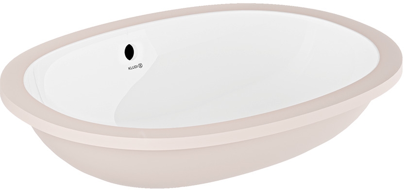 Kludi Resa mosdótál 50x36 cm ovális alulról beépíthető fehér 59W0343