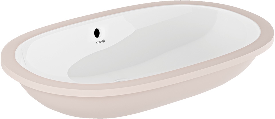 Kludi Resa mosdótál 60x36 cm ovális alulról beépíthető fehér 59W0443