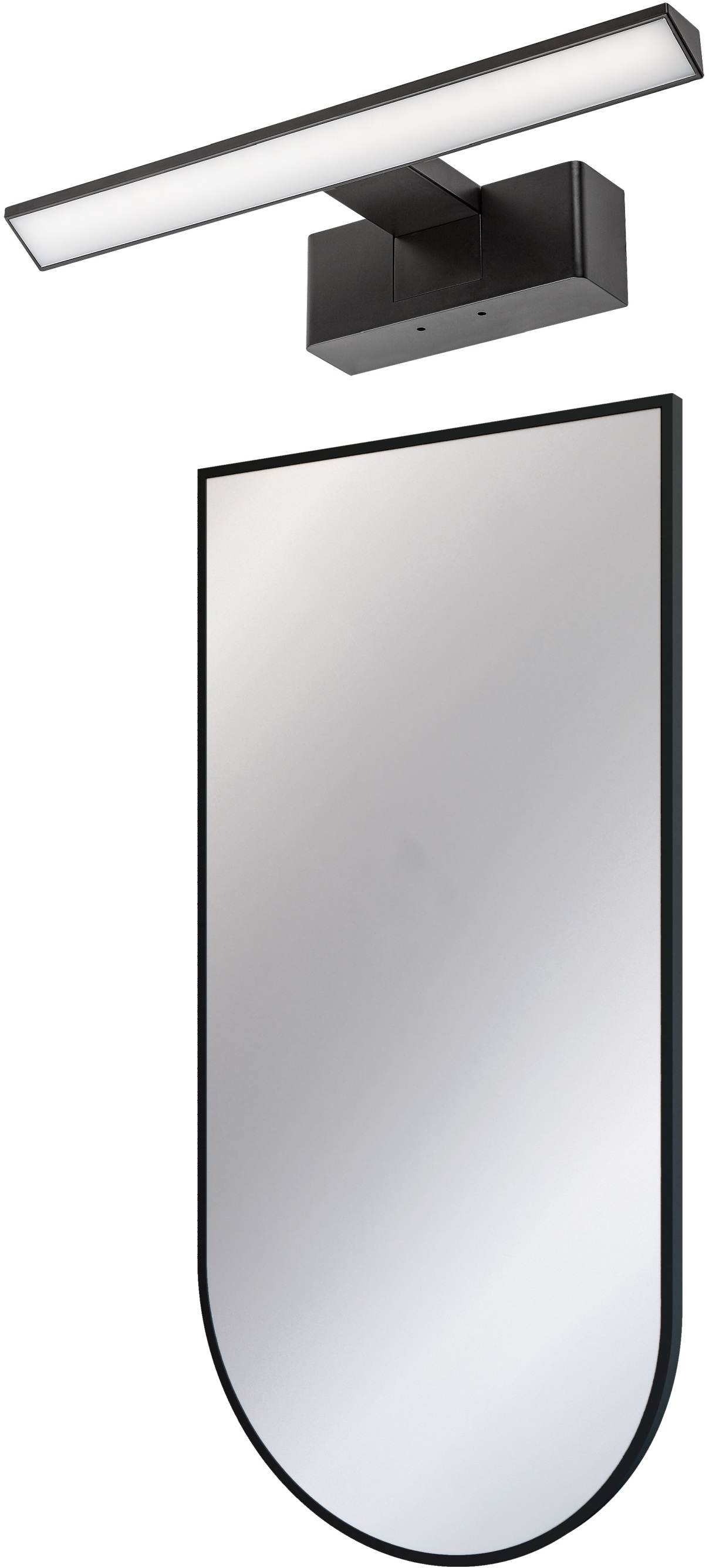 Készlet tükör Deante Silia ADI_N851, oldalfali lámpa Rabalux Loric 75024