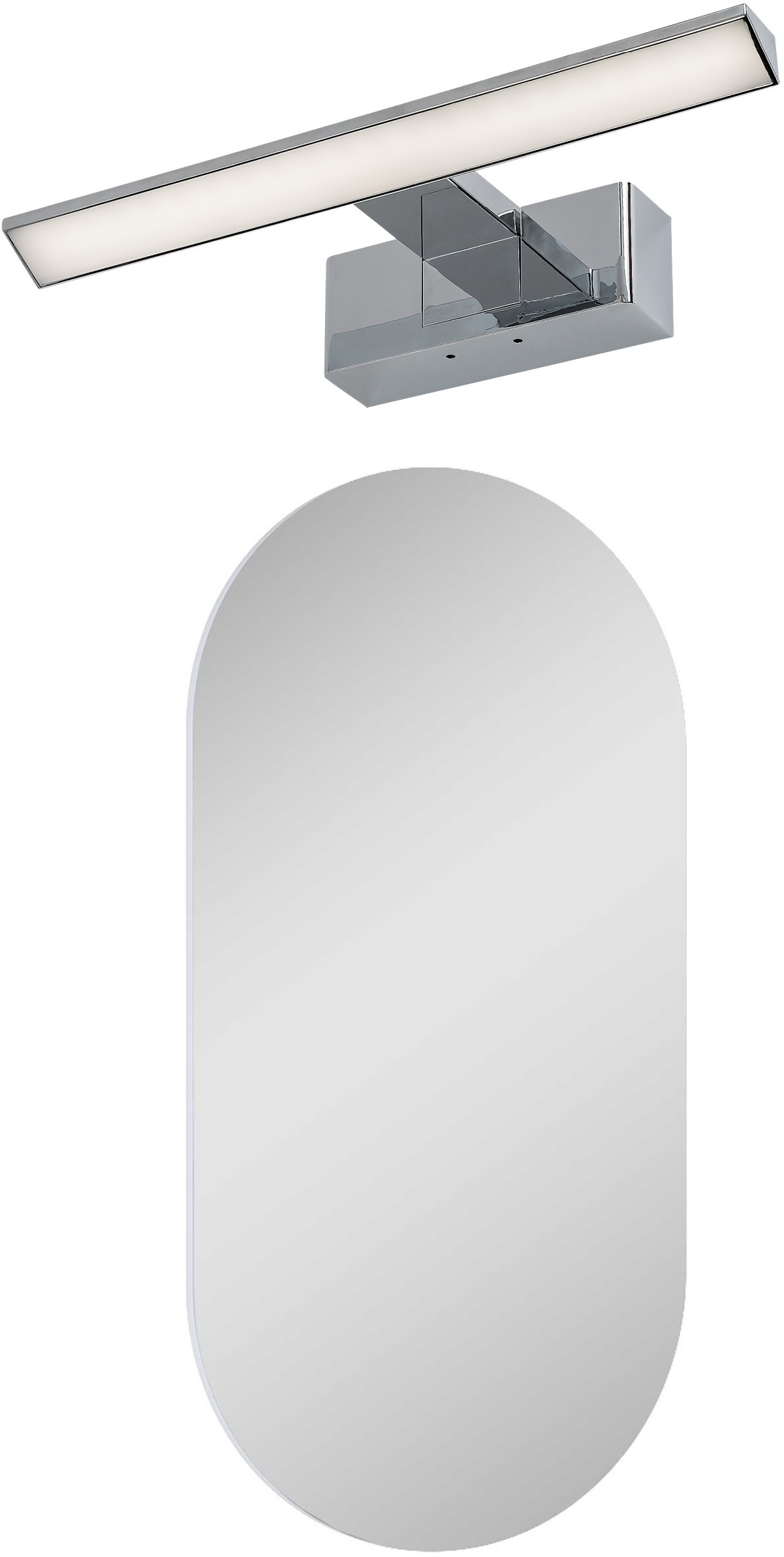 Készlet tükör Elita Oval RE067567000010, oldalfali lámpa Rabalux Loric 75023