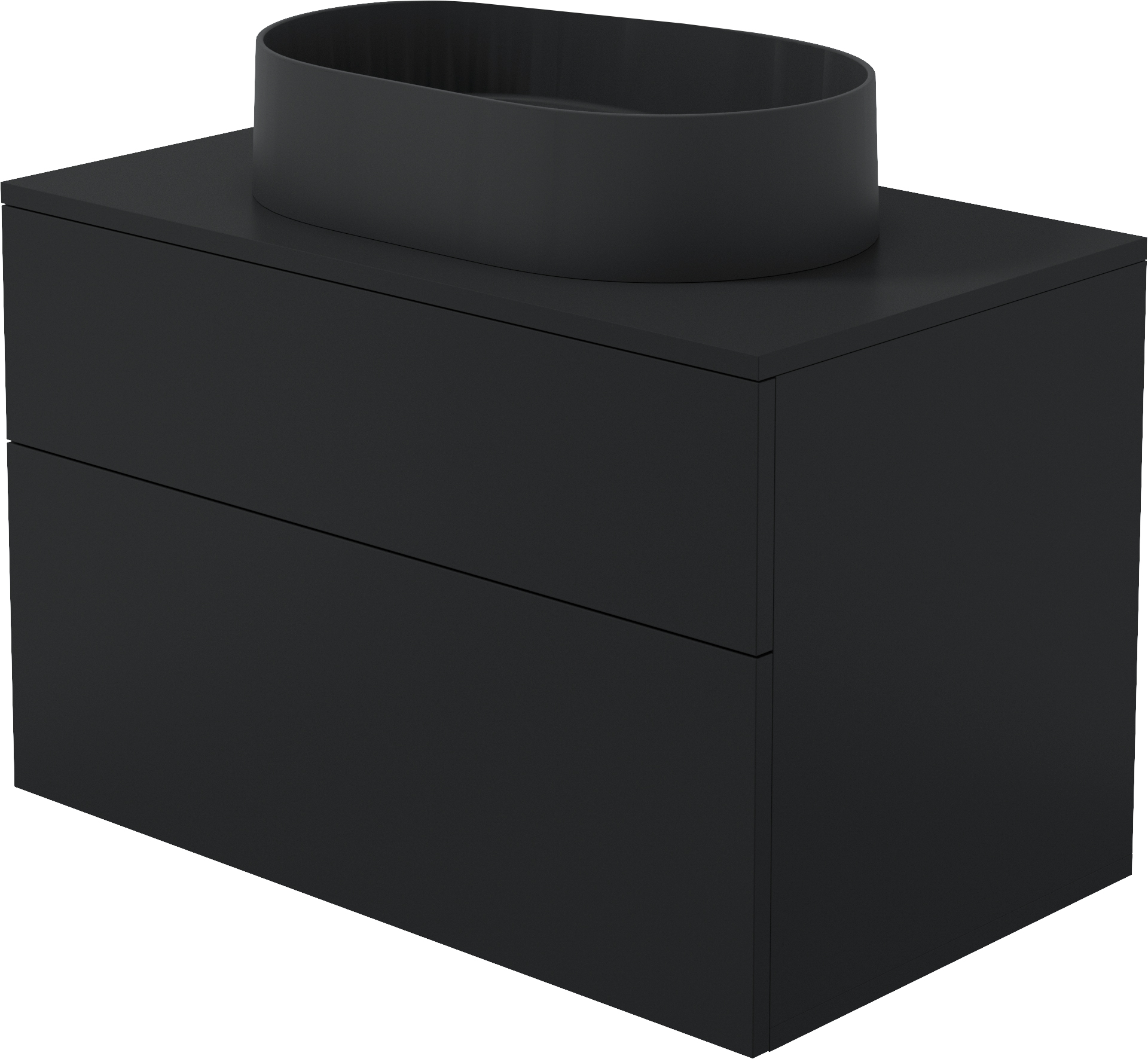 Deante Prizma mosdó szekrénnyel és munkalappal 80 cm fekete SDNB8SNU6S