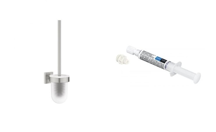 Készlet WC kefe Grohe Start Cube 40977DC0, ragasztó Grohe QuickGlue 41127000