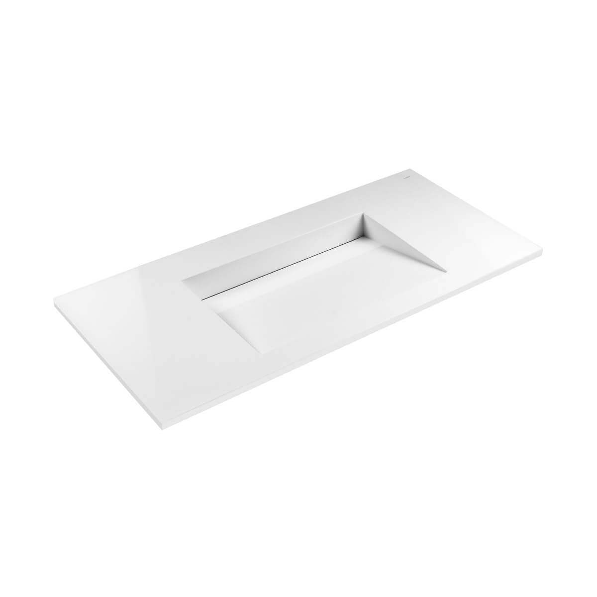 Oltens Stila mosdótál 100x45 cm négyszögletes beépíthető fehér fényes 40203000