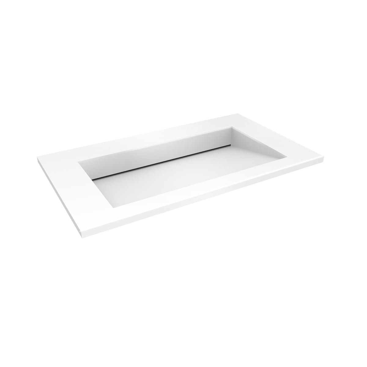 Oltens Stila mosdótál 120x45 cm négyszögletes beépíthető fehér matt 40204900