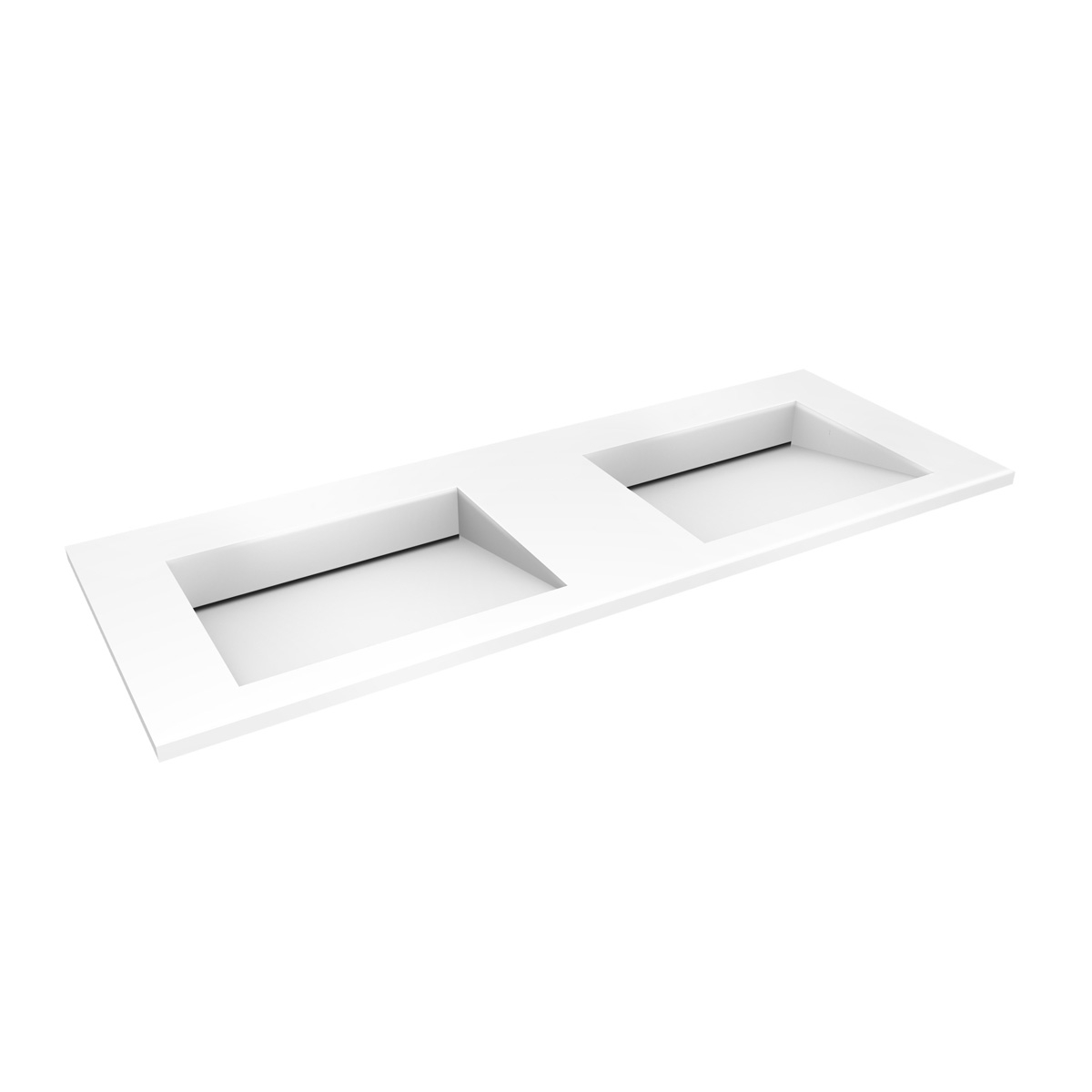 Oltens Stila mosdótál 120x45 cm négyszögletes beépíthető fehér 40205900