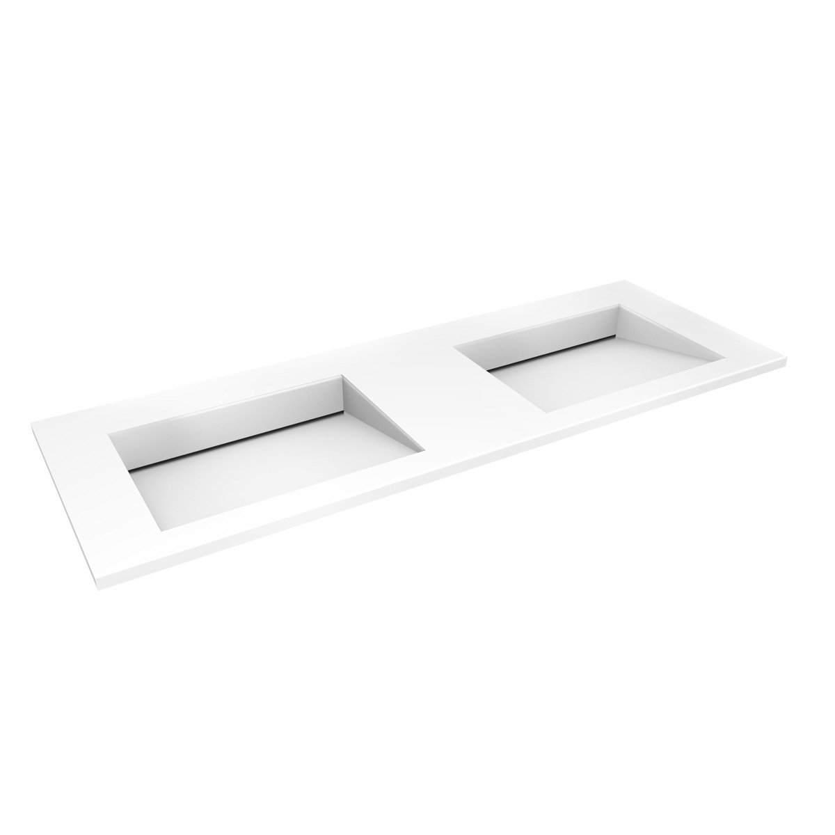 Oltens Stila mosdótál 140x45 cm négyszögletes beépíthető fehér 40206900