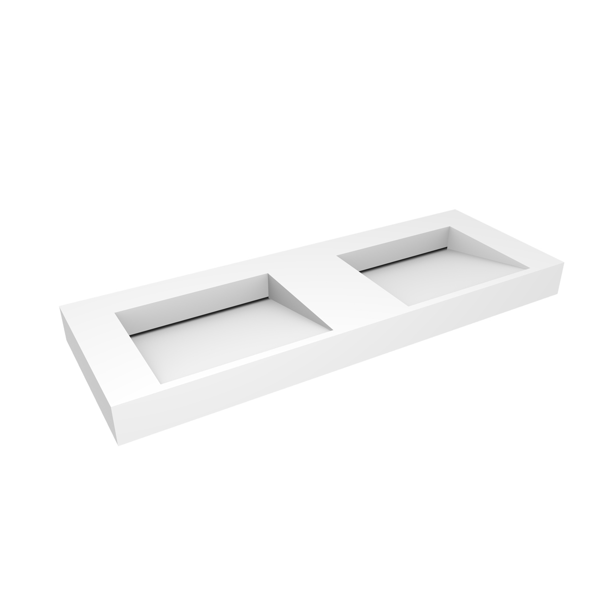 Oltens Stila mosdótál 140x45 cm négyszögletes klasszikus-dupla fehér 40005900