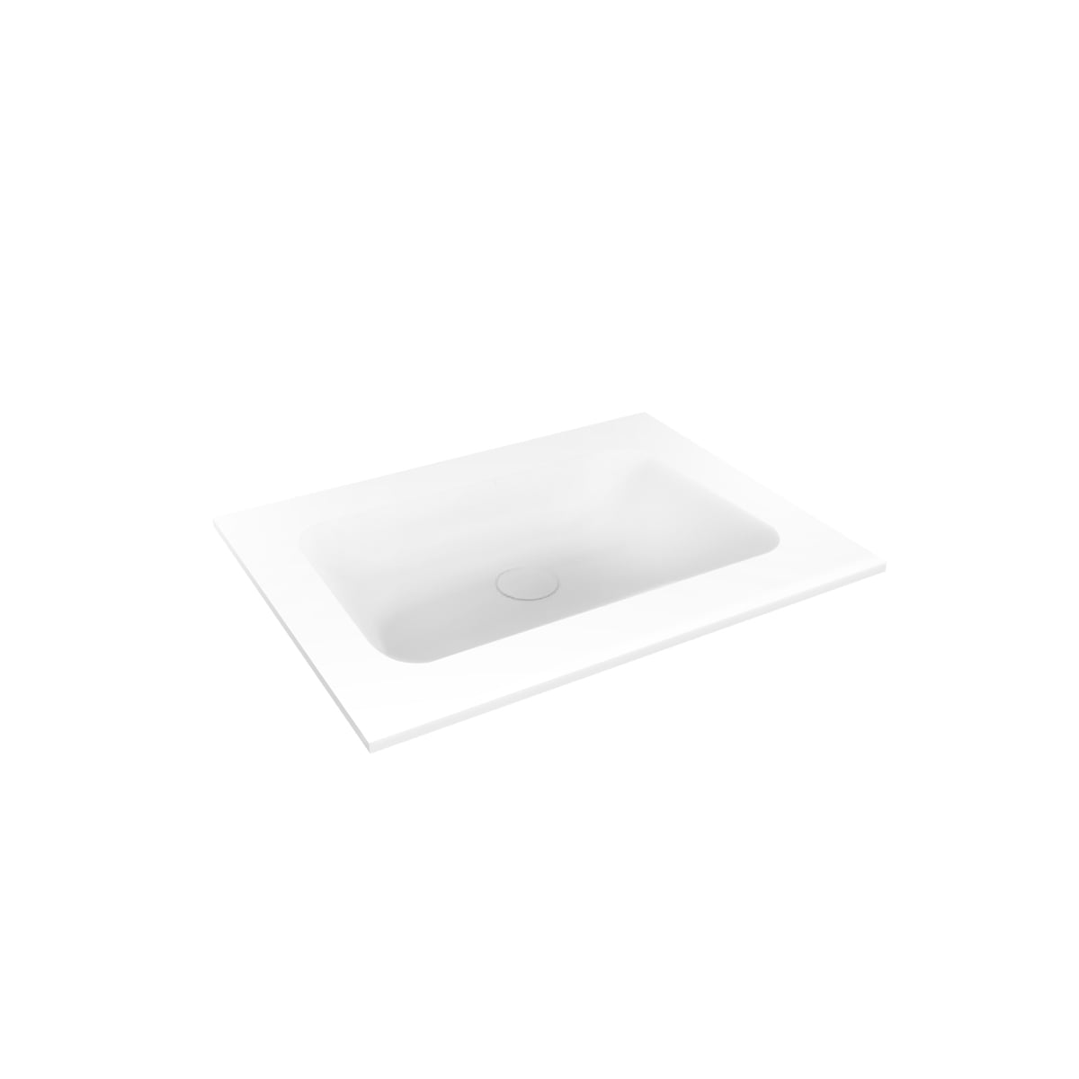 Oltens Kalla mosdótál 60.2x46 cm négyszögletes beépíthető fehér matt 40207900