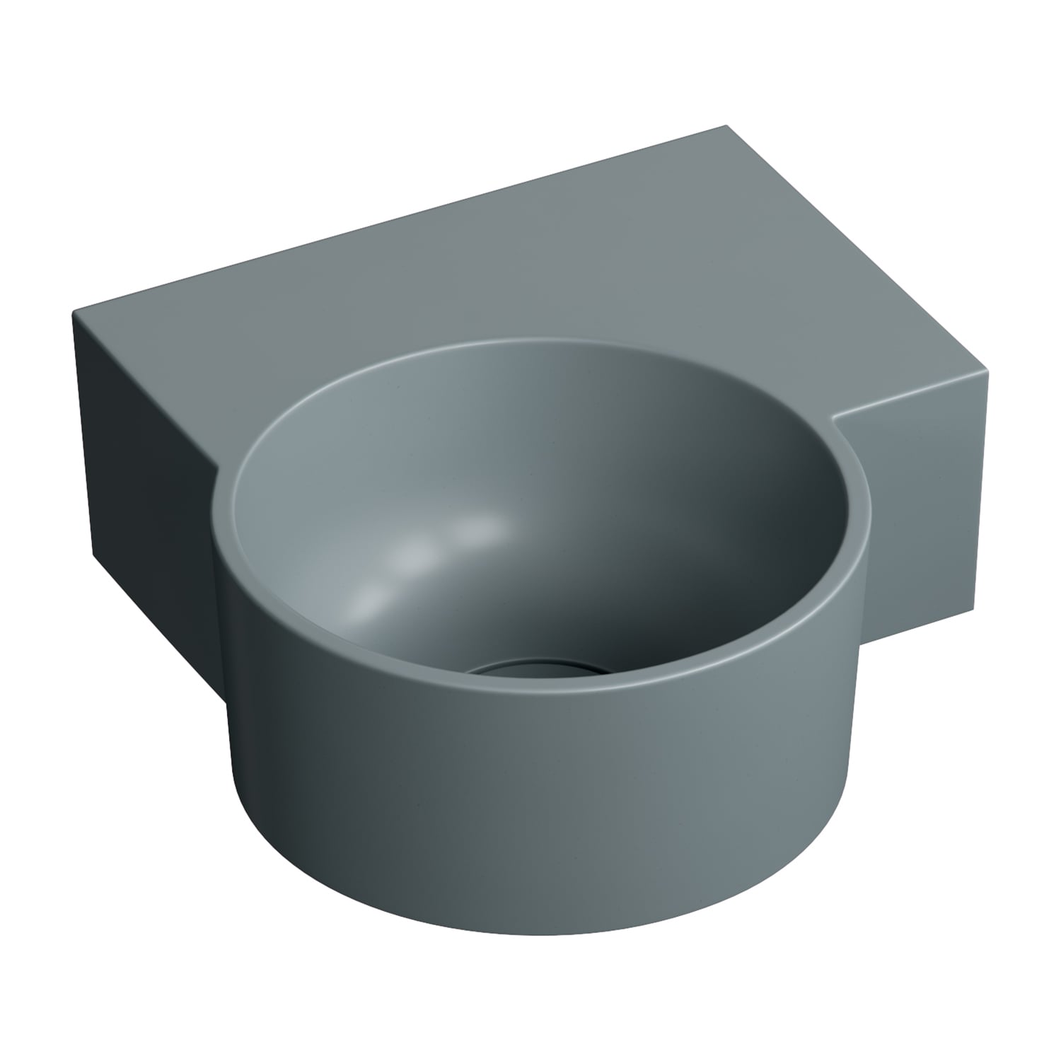 Omnires Ovo M+ mosdótál 33x34 cm sarok klasszikus-mosdótálak szürke/kő OVO335UWPAG