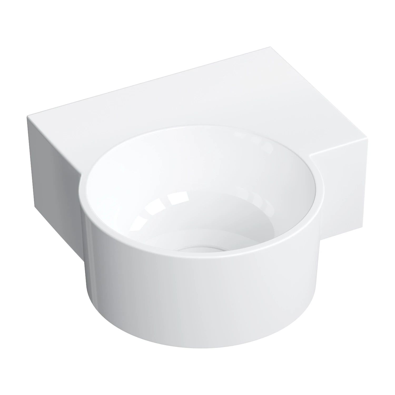 Omnires Ovo M+ mosdótál 33x34 cm sarok klasszikus-mosdótálak fehér OVO335UWPBP