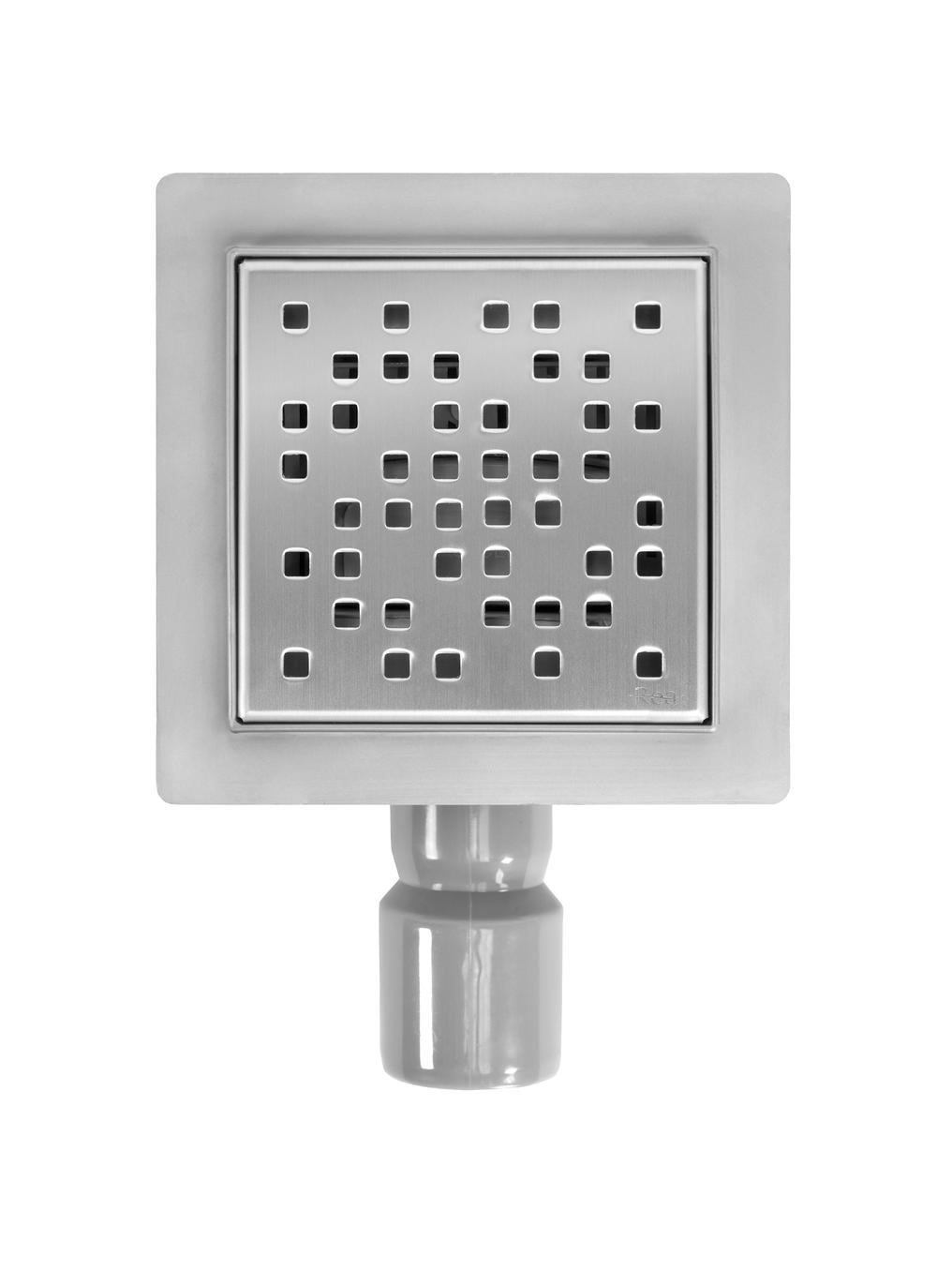 Rea Dots padlóösszefolyó 15 cm acél REA-G6203