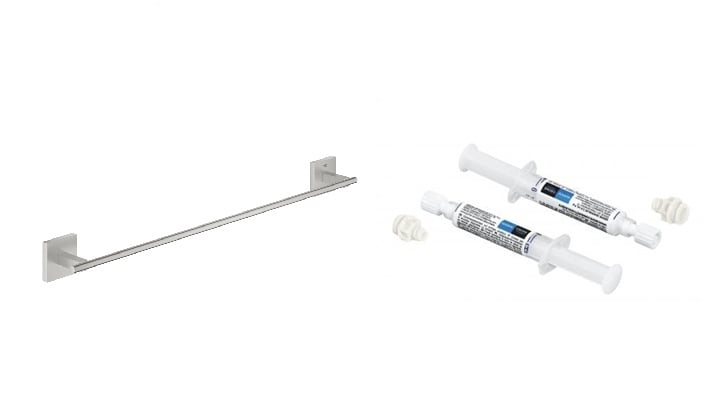 Készlet törölközőtartó Grohe Start Cube 41089DC0, ragasztó Grohe 41128000