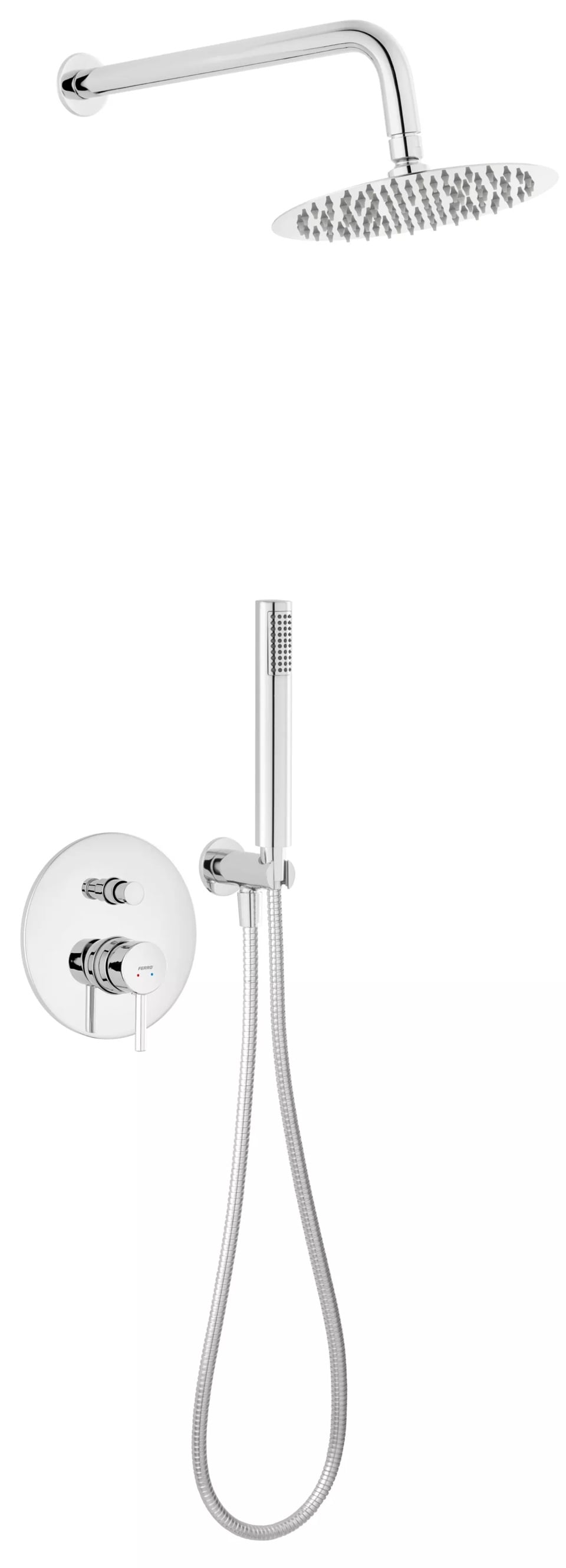 Ferro Ciriculus zuhany készlet beépített trópusi zuhany opcióval króm BCK7P-SET1-S