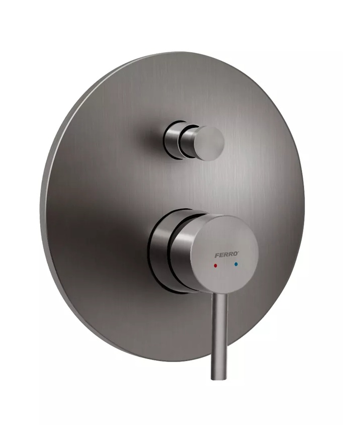 Ferro Ciriculus kád és zuhany csaptelep süllyesztett grafit BCK7PGM