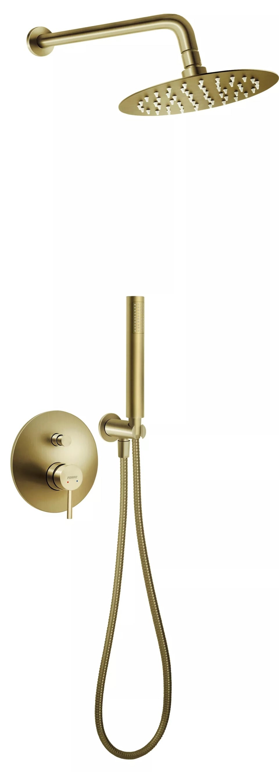 Ferro Ciriculus zuhany készlet beépített trópusi zuhany opcióval arany BCK7PBG-SET1-S