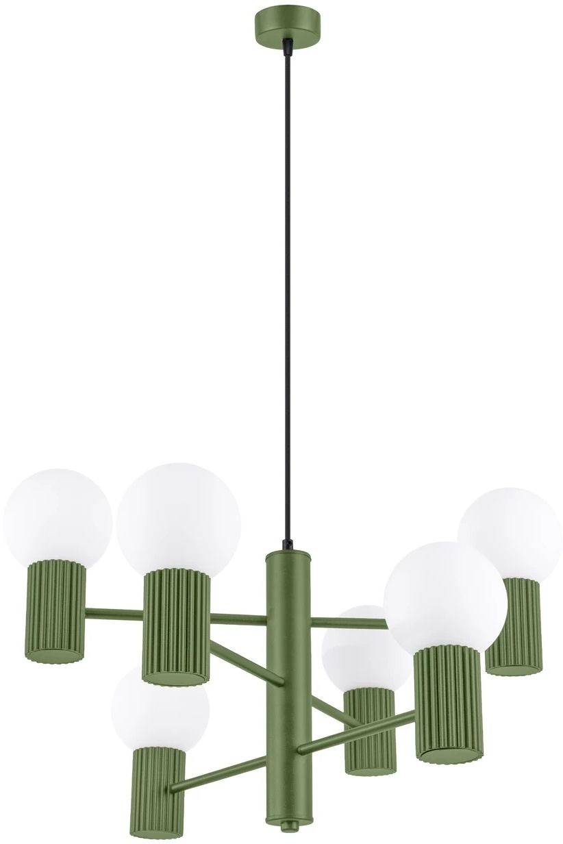 Sollux Lighting Halo függőlámpa 6x8 W zöld SL.1832