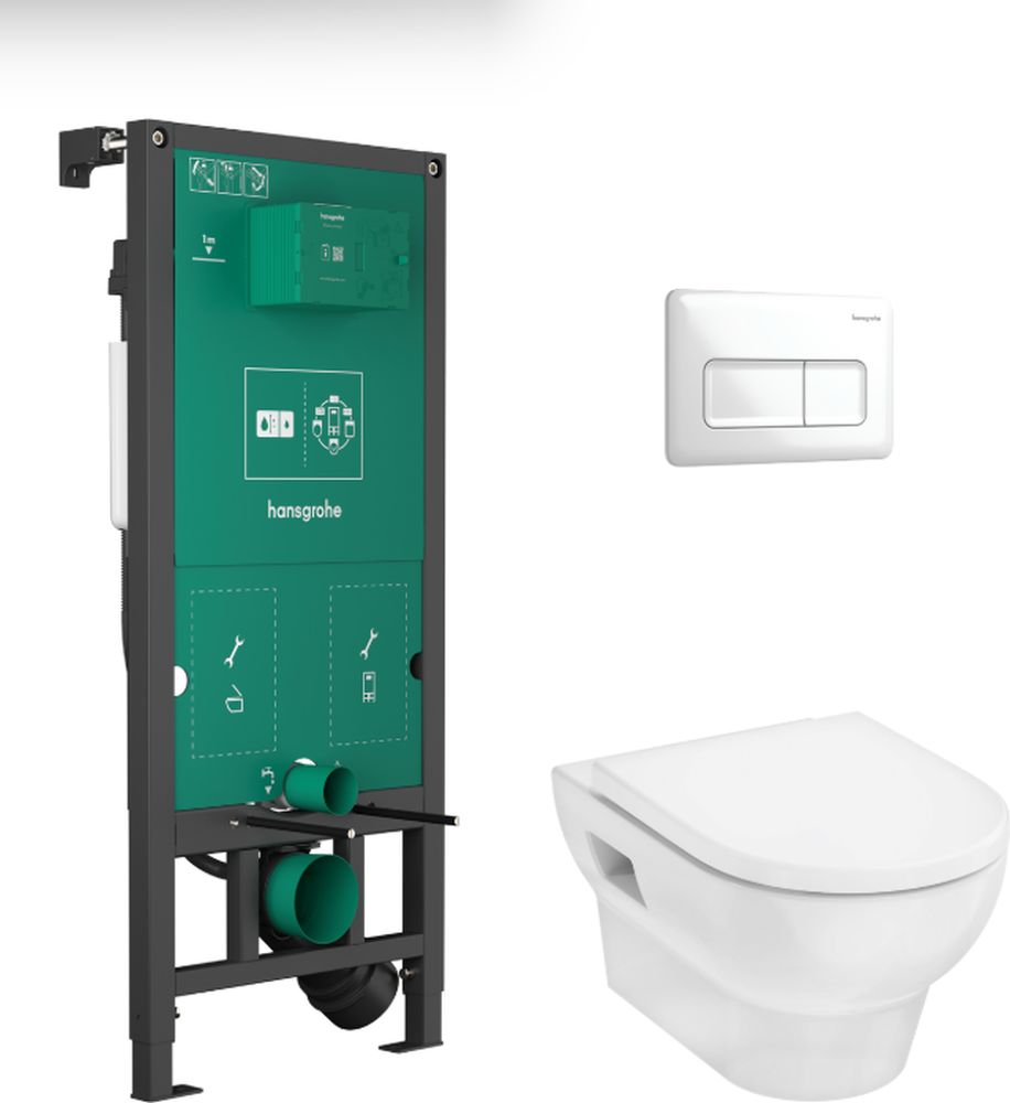 Hansgrohe GladeLake S wc csésze szett deszkával és gombos kerettel 60301450