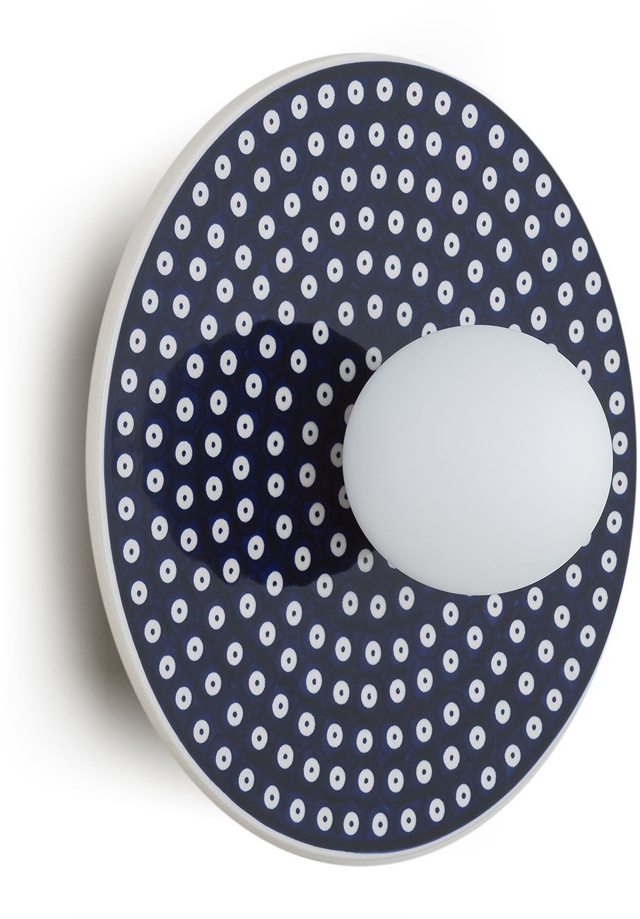 Argon Boll oldalfali lámpa 1x6 W opál-sötétkék 8935