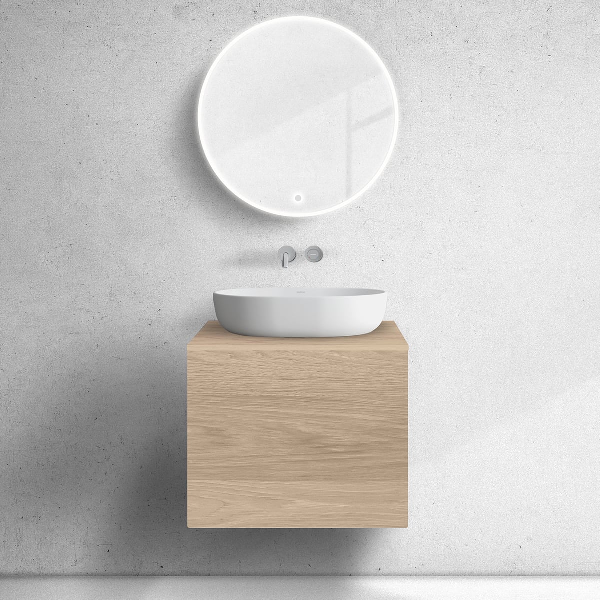 Oltens Lun szekrény 60x44.7x52 cm mosdókagyló alá akasztható tölgy 60032060