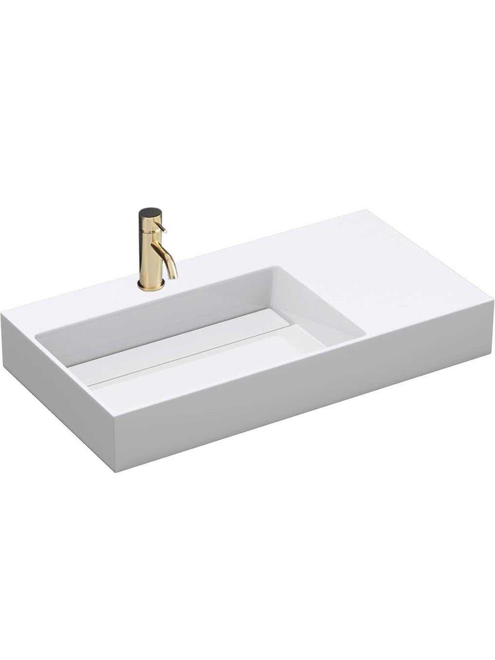 Rea Archi mosdótál 89x48 cm négyszögletes klasszikus-mosdótálak fehér REA-U4301