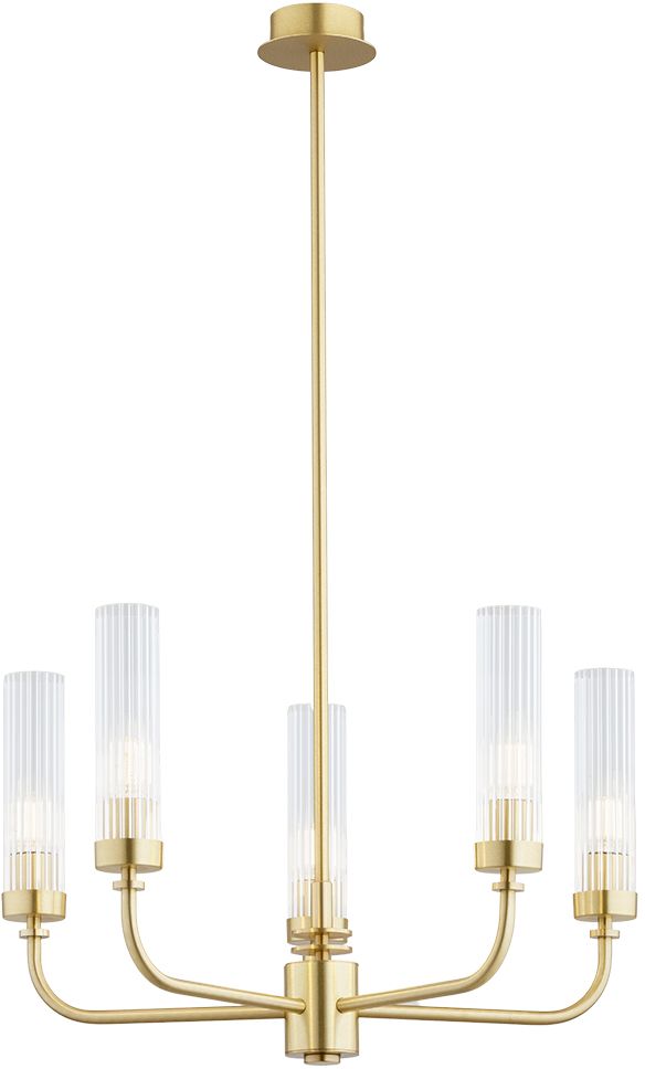 Argon Preston függőlámpa 5x7 W sárgaréz-átlátszó 2196