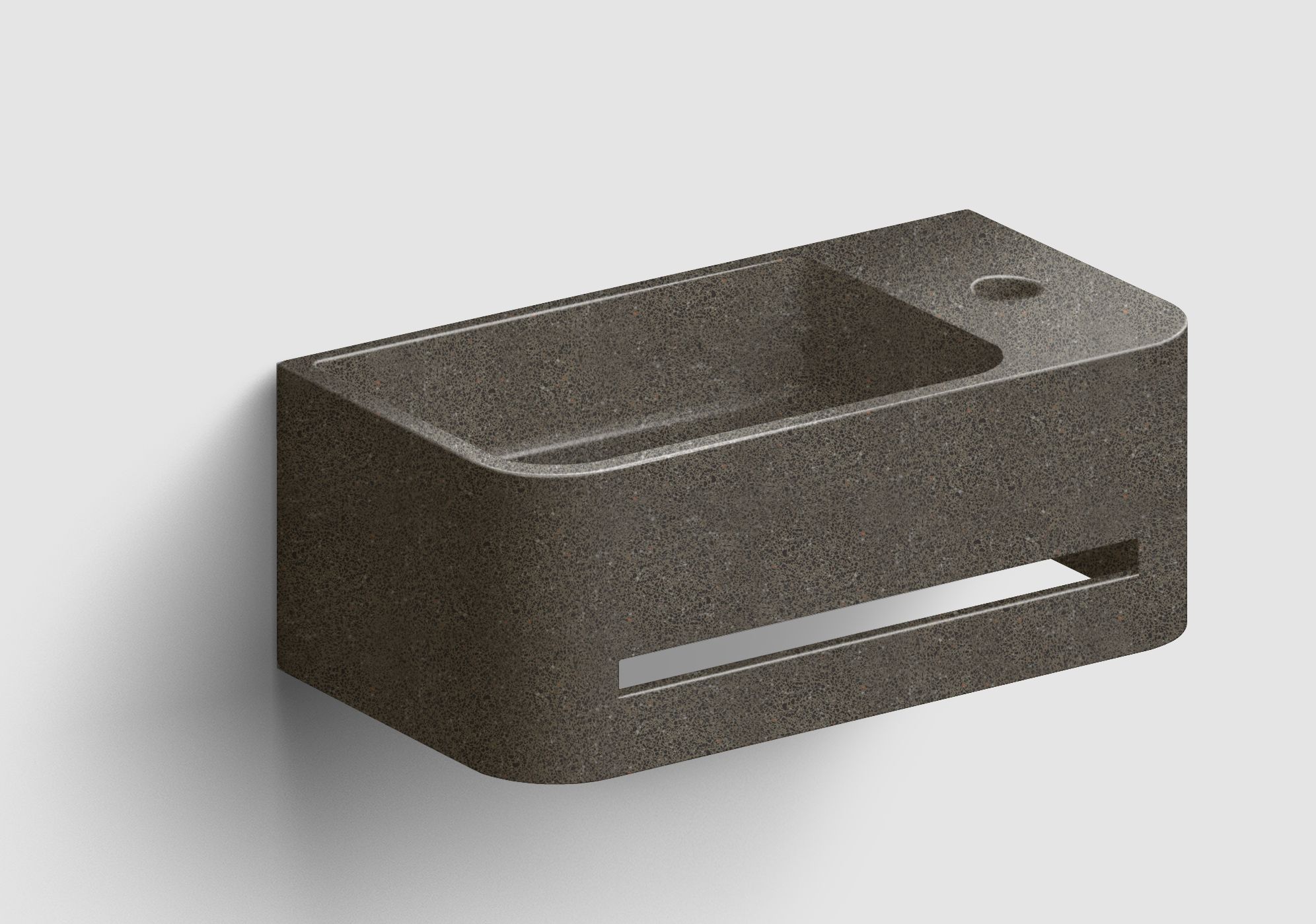 Clou InBe mosdótál 43x23 cm négyszögletes klasszikus fekete IB/03.72030.02.01.R       