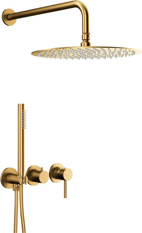 KFA Armatura Moza kád és zuhany szett beépített trópusi zuhany opcióval arany 5039-511-31