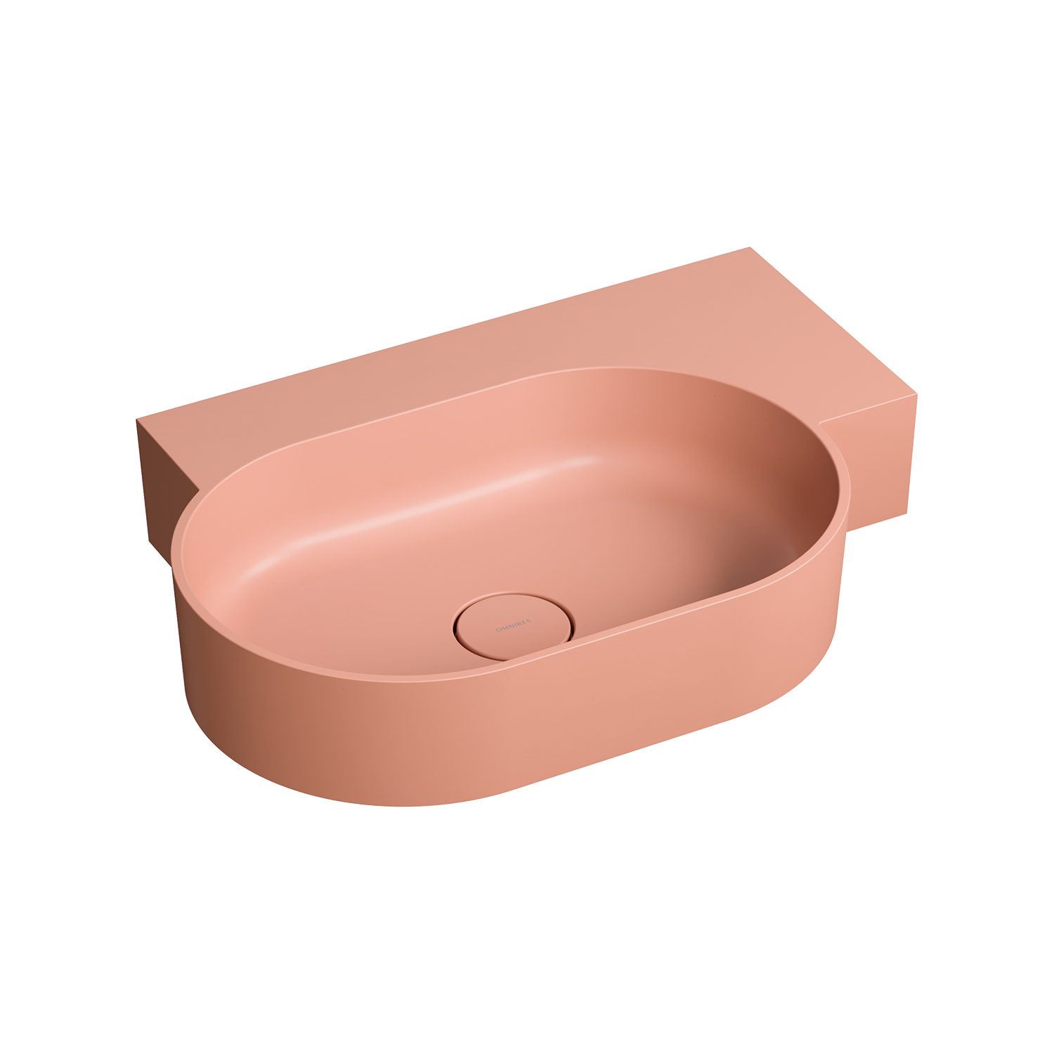 Omnires Ovo M+ mosdótál 64x44 cm sarok klasszikus-mosdótálak rózsaszín OVO645UWPCO
