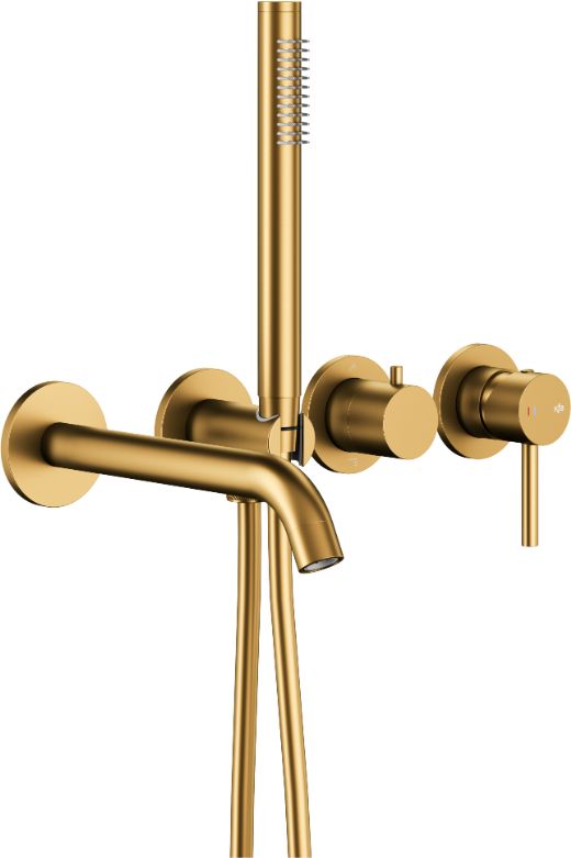 KFA Armatura Moza Gold kád és zuhany csaptelep süllyesztett arany 5039-411-31