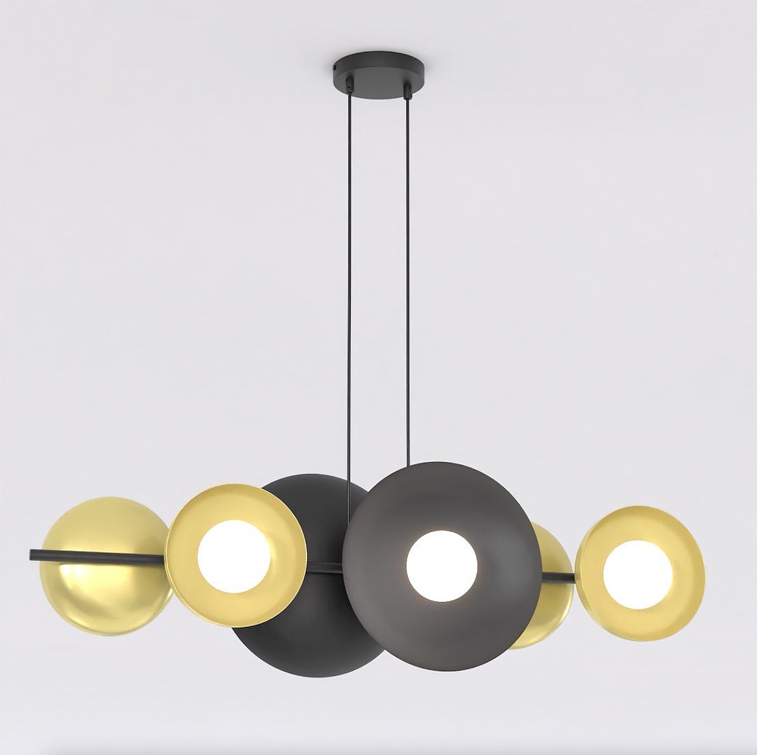 Emibig Volum 6 BL Gold függőlámpa 6x8 W fekete-arany 1483/6