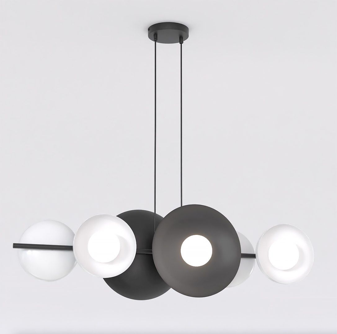 Emibig Volum 6 BL White függőlámpa 6x8 W fehér-fekete 1484/6