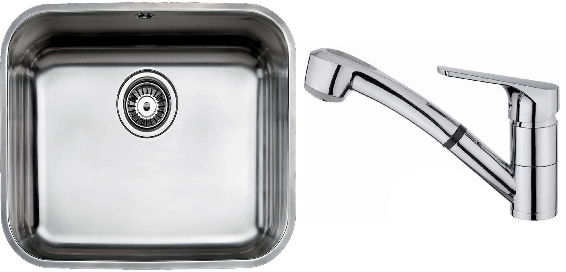 Készlet konyhai csaptelep Teka MTP 469780200, acél mosogató Teka Be 10125123