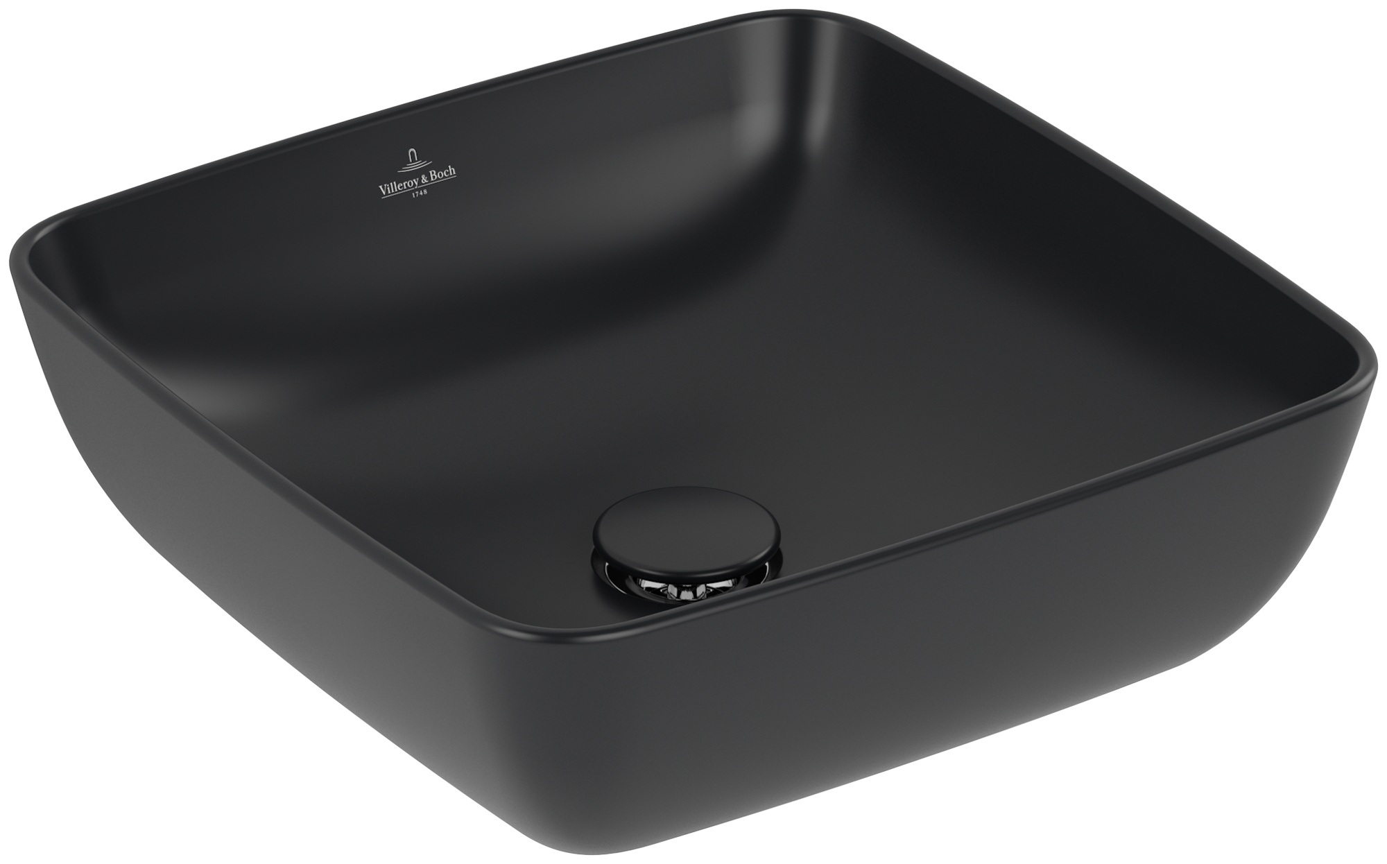 Villeroy & Boch Artis mosdótál 41x41 cm négyzet mosdótálak fekete 417841R7