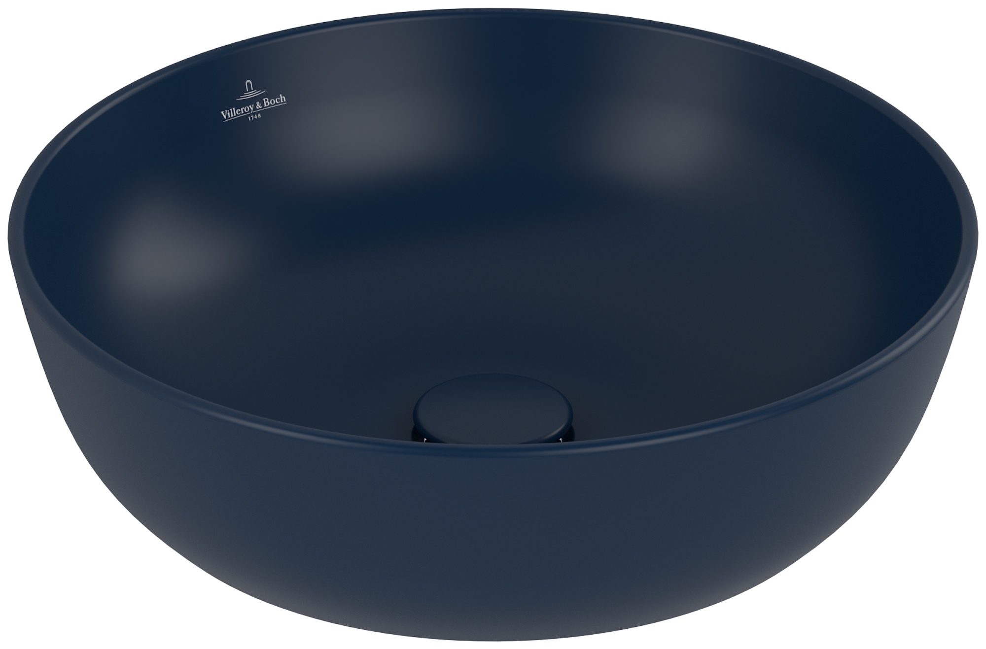 Villeroy & Boch Artis mosdótál 43x43 cm kerek mosdótálak kék matt 417943R6