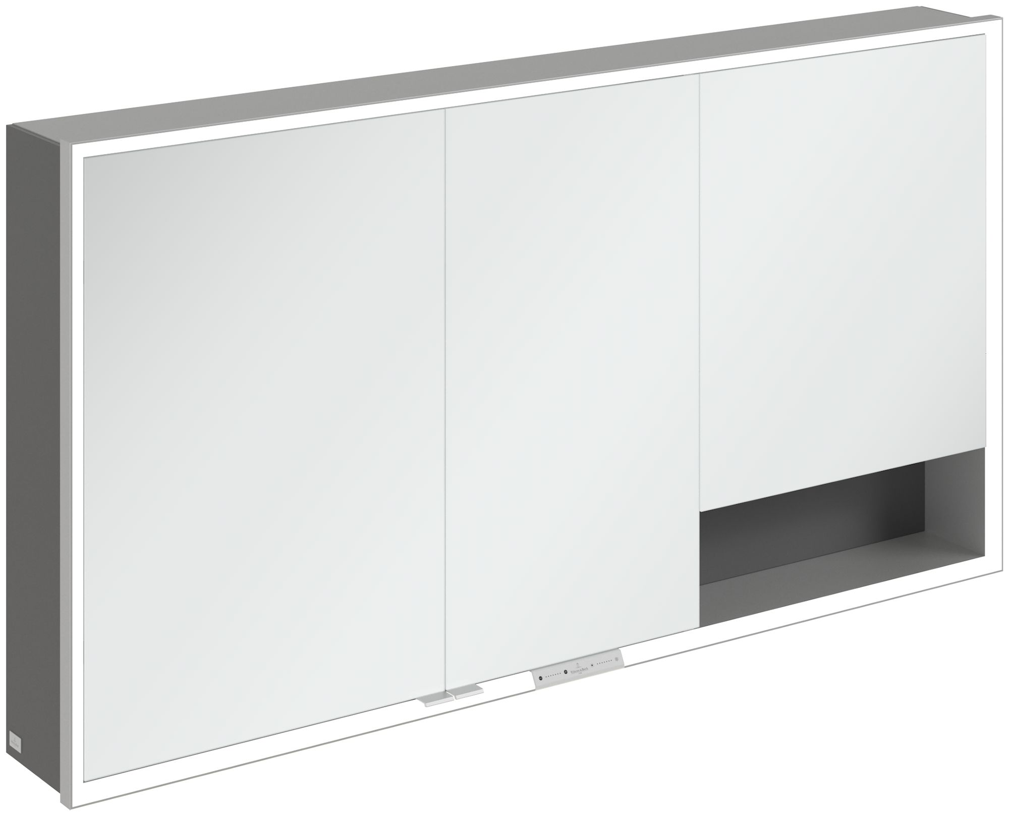 Villeroy & Boch My View+ szekrény 140x16.8x75 cm tükörrel grafit A48114VR